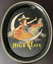VTG Legend of the Miller Girl ON MOON Serving BEER Tray 1989 Limited Edition picture