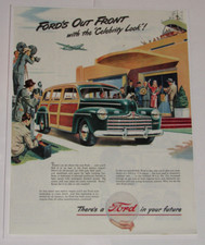 Original 1946 Ford Wagon Magazine Ad picture