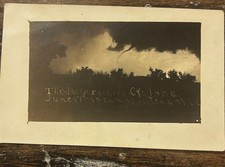 Ultra Rare Original RPPC Cyclone Tornado Twister Helena Oklahoma June 17 1915 picture