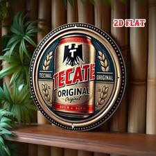 1pc Vintage Tecate Original Beer Tin Metal Signs - Retro Mexican Beer Can Wall D picture