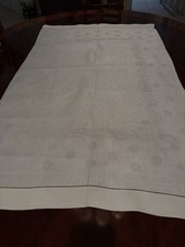 Vintage Linen Table Runner Sm Tablecloth 45 x 27 Beautiful Subtle Pattern picture