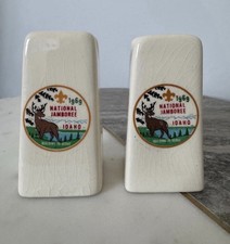 Vintage 1969 Boy Scouts National Jamboree Idaho Salt and Pepper Shakers picture