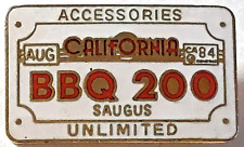 Accessories Unlimited 1984 California BBQ 200 Pin (090923) picture