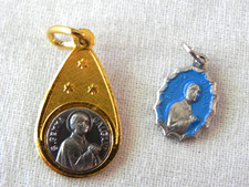 St. St Gemma Galgani small medals unknown vintage Lot of two (2) ITALY picture