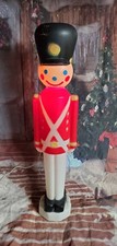 Vintage 1970s Christmas Toy Soldier Blow Mold – Carolina Enterprises (31”) NICE picture