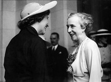 Queen Fabiola of Belgium and Queen Elisabeth of Belgium Historic 1960s Old Photo picture
