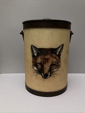 Bacova Guild Fiberglass Ice Bucket Fox Family Lodge Handmade Signed Gilmore picture