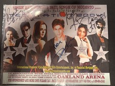 Bollywood Concert Temptation 2004 Signed By Stars Re-print Copy picture
