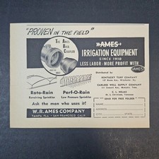 1953 WR Ames Company Irrigation Equipment Sprinkler Systems Vintage Print Ad picture