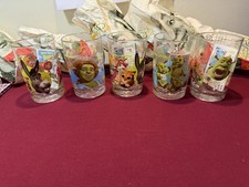 2007 McDonald’s Shrek the Third Glasses Lot of 5 Complete Set + Duplicate NEW picture