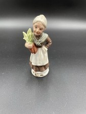 Flambro Fine Porcelain Old Lady Woman Carrots Figure picture