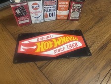 VERY NICE ORIGINAL HOT WHEELS SINCE 1968 PORCELAIN SIGN CARS picture