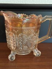 Fenton Marigold Butterfly And Berry Carnival Glass Creamer  Antique picture