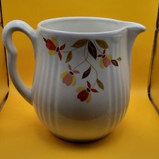 Vintage Hall’s Superior Autumn Leaf Pitcher 40 oz Rayed Utility Jug Jewel Tea picture