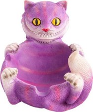 Purple Color Polyresin Cat Ashtray Mad Cat Cheshire Cat Trippy Cat  picture
