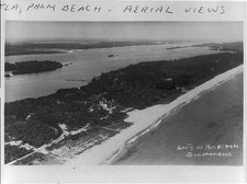 Photo:Palm Beach Florida Aerial View Shoreline South of Palm Beach c1921 picture