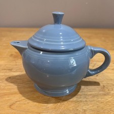 Vtg Fiesta Periwinkle Blue Small Teapot Lid 2 Cup HLC USA Ceramic Pottery picture