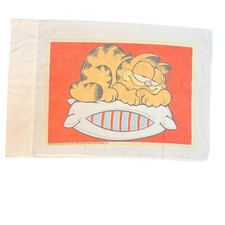 VTG 1978 Garfield Sleeping Pillowcase Retro Jim Davis Cartoon Nostalgic 2 Sided picture