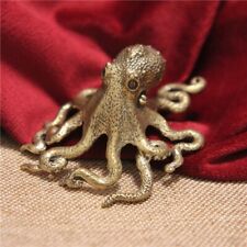 Brass Octopus Figurine Small Statue Home Office Decoration Animal Figurines~ picture