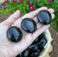 1PC Black Tourmaline Tumbled Pocket 5cm Stone Polished Crystal Decor Collection picture