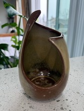 VTG • Frankoma Desert Gold • Freeform • Spoon Rest Candle Holder Vase #302 • MCM picture