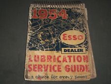 1954 ESSO DEALER LUBRICATION SERVICE GUIDE - SPIRAL BOUND - KD 4881 picture