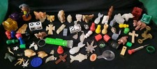 Junk Drawer Mixed Lot Mini Small Figures Charms Game+Shadow Box Pieces Trinkets+ picture