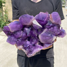 14lb Natural Amethyst Geode Quartz Crystal Cathedral Cluster Mineral healing picture