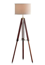 Surveyor Tripod Floor Lamp For Living Room Cherry Finish Wood Home Decor Lamp picture