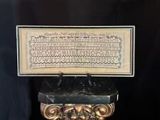 1845 American Sampler Alphabet Cross-Stitch Needlework Signed Charlotte 1800s picture