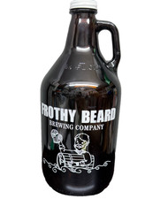 11” Beer Glass Bottle Frothy Beard Brewing Company-from Historic Charleston S.C. picture