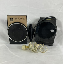 VTG Sony TR-650 6 Transistor Pocket Radio & Black Leather Case & Earpiece WORKS picture