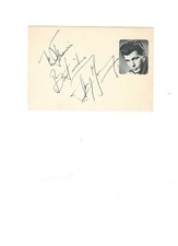 ACTOR TONY YOUNG  AUTOGRAPH ON INDEX CARD GUNSLINGER TV picture