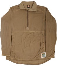 DAMAGED Small Regular USMC Coyote Frog Waffle Fleece Quarter Zip Grid Marine picture