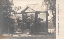 D76/ Springfield Vermont VT Real Photo RPPC Postcard 1908 Spafford Library Main picture