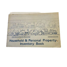 Vintage Mid Century Household Personal Property Inventory Booklet Not Used picture