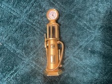 Bulova Gold Vintage Detailed Miniature Gas Pump Clock - Needs Battery picture
