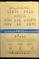 Elvis Presley RARE Oklahoma City Concert Ticket Stub November 16 1970 picture
