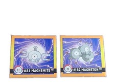 Set of 2 VTG 1999 Series 1 Pokemon Artbox Stickers Magnemite 81 and Magneton 82 picture