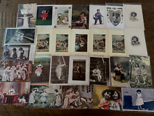 Lot of 27 Vintage Greetings Postcards with Children~Early 1900's~in Sleeves~k174 picture