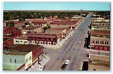 c1960s Bird's Eye View Business Section Looking North Clovis New Mexico Postcard picture