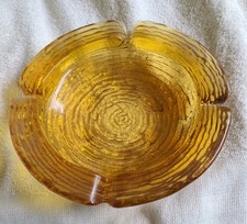 Vtg MCM Anchor Hocking Honey Amber Glass Large 6.25