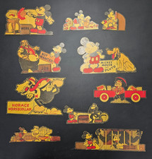 1934 Post Toasties Walt Disney Mickey Mouse Cutouts Pluto Horace Truck 10 Pc Lot picture