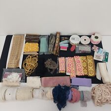 Big Lot Vintage Lace Trims Remnants Crochet, Tatting, Metallic, Pastel picture