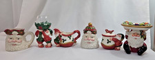 Vtg 1989 Fitz & Floyd Old World Christmas Elf 6-Piece Set Mug Creamer Sugar READ picture