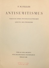 Germany Book Jewish 1931 German   Berlin Feller Antisemitism Psychoanalytic Jews picture