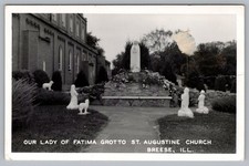 RPPC Our Lady of Fatima Grotto Breese IL Illinois Real Photo Postcard picture