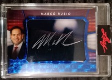 Decision 2020 Cut Auto Marco Rubio Blue 2/5 Very Rare Card picture
