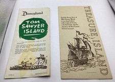Vintage Disneyland 1957 Tom Sawyer Island And WDW Treasure Island Brochures  picture