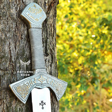 Handcrafted Norwegian Viking Broadsword | Langeid Sword | Carbon Steel Blade picture